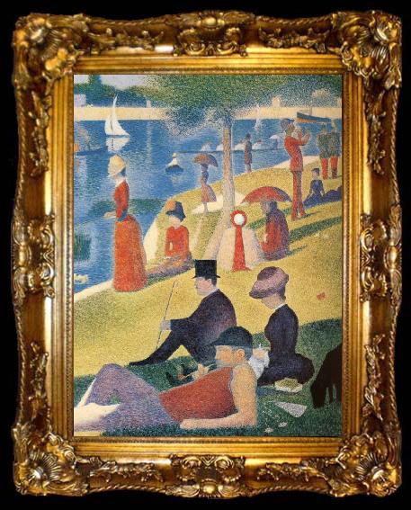framed  Georges Seurat A sondagseftermiddag pa on Allow to Magnifico Jatte, ta009-2